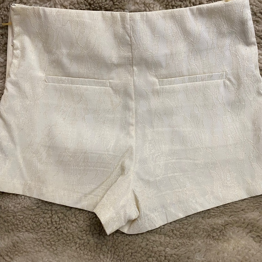 Cute white lace short